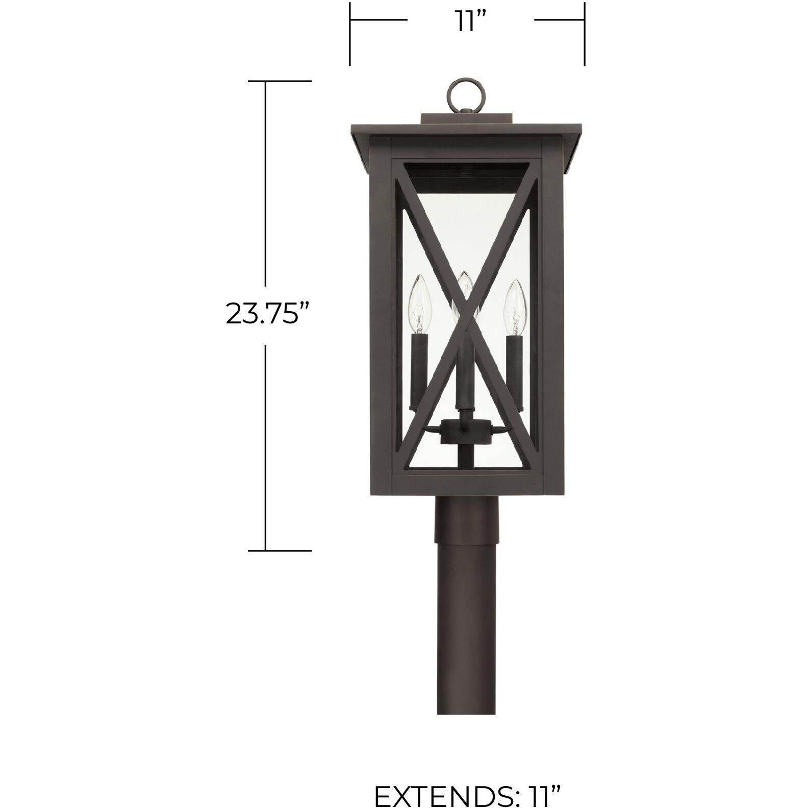 Avondale 4 Light 24 inch Oiled Bronze Outdoor Post Lantern