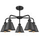 Ballston 5 Light 24.5 inch Matte Black Chandelier Ceiling Light