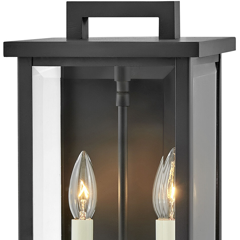 Estate Series Weymouth Outdoor Wall Mount Lantern in Black