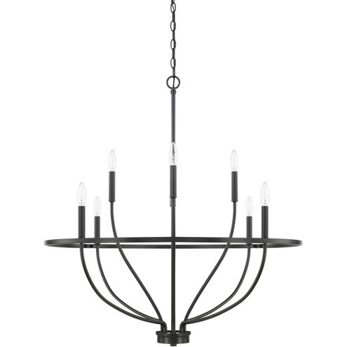 Greyson 8 Light 34 inch Matte Black Chandelier Ceiling Light