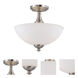 Patton 3 Light 13 inch Brushed Nickel Semi Flush Mount Ceiling Light