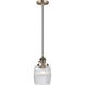 Franklin Restoration Colton LED 6 inch Antique Brass Mini Pendant Ceiling Light