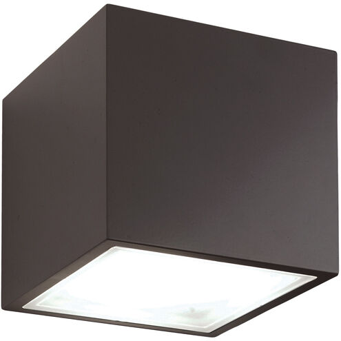 Bloc LED 6 inch Bronze Flush Mount Ceiling Light in 4000K