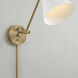 Bradley 1 Light 7 inch Aged Brass and White Sconce Wall Light