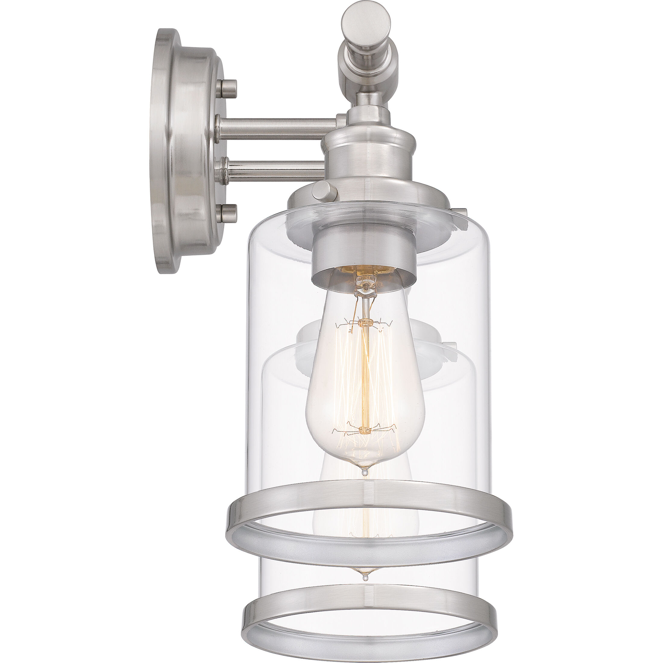 Dixie 2 Light 15 inch Brushed Nickel Bath Light Wall Light