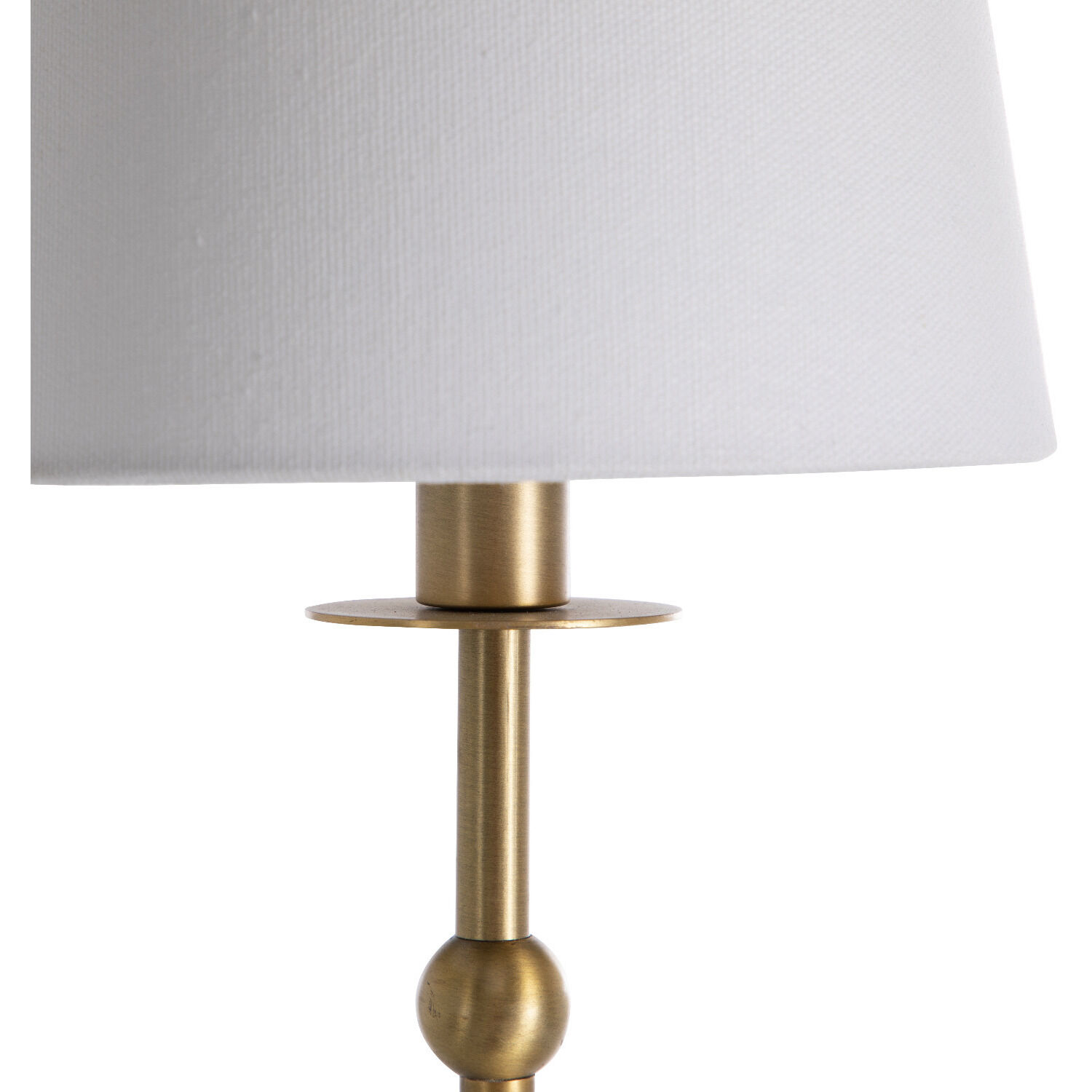 Mayfield 29.5 inch Matte Antique Brass / Feather White Linen / Natural Alabaster Table Lamp Portable Light