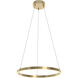 Glo LED 24 inch Satin Brass Pendant Ceiling Light