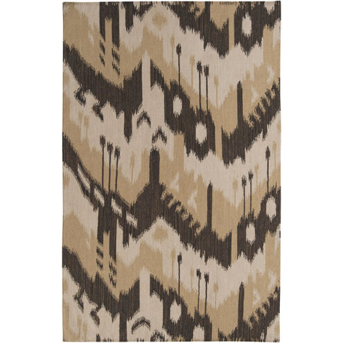 Jewel Tone 36 X 24 inch Black, Tan, Mustard, Dark Brown Rug