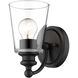 Ceil 1 Light 5 inch Matte Black Sconce Wall Light
