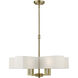 Rubix 5 Light 26 inch Antique Brass Chandelier Ceiling Light