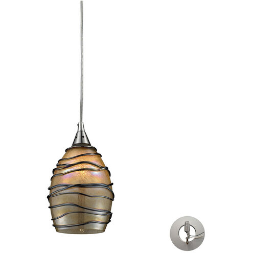 Bay of Campeche 1 Light 5 inch Satin Nickel Mini Pendant Ceiling Light