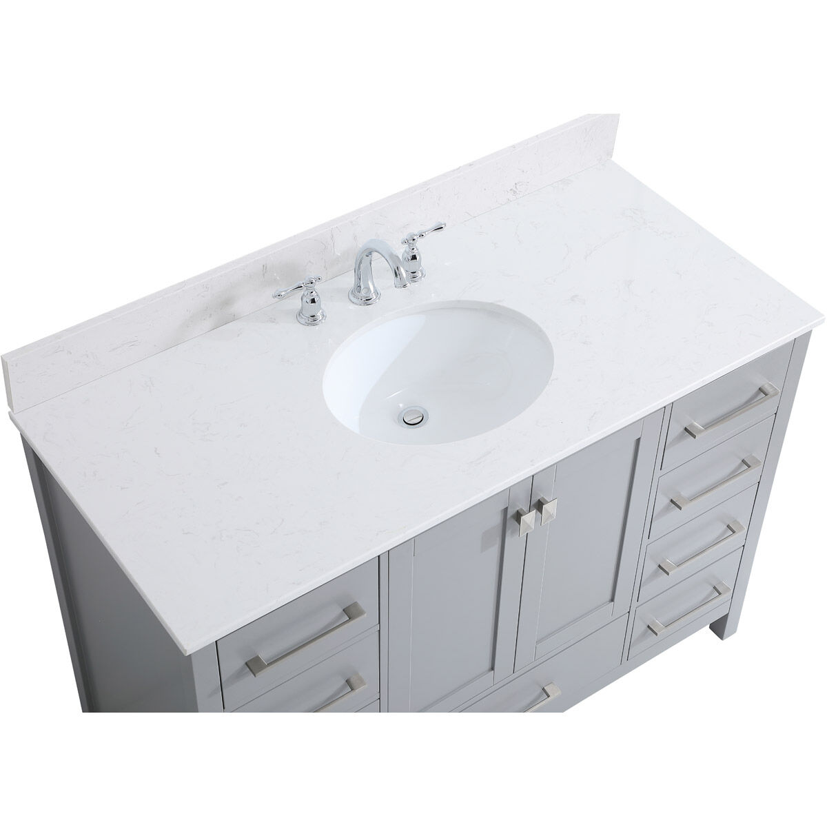 Irene 48 X 22 X 34 inch Gray Vanity Sink Set