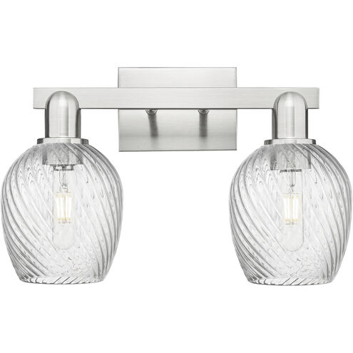 Arcadia Salina 2 Light 16.75 inch Brushed Satin Nickel Bath Vanity Light Wall Light