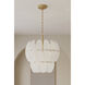 Marclaire 6 Light 19.75 inch Legacy Brass Pendant Ceiling Light in Clear Textured Handmade Glass