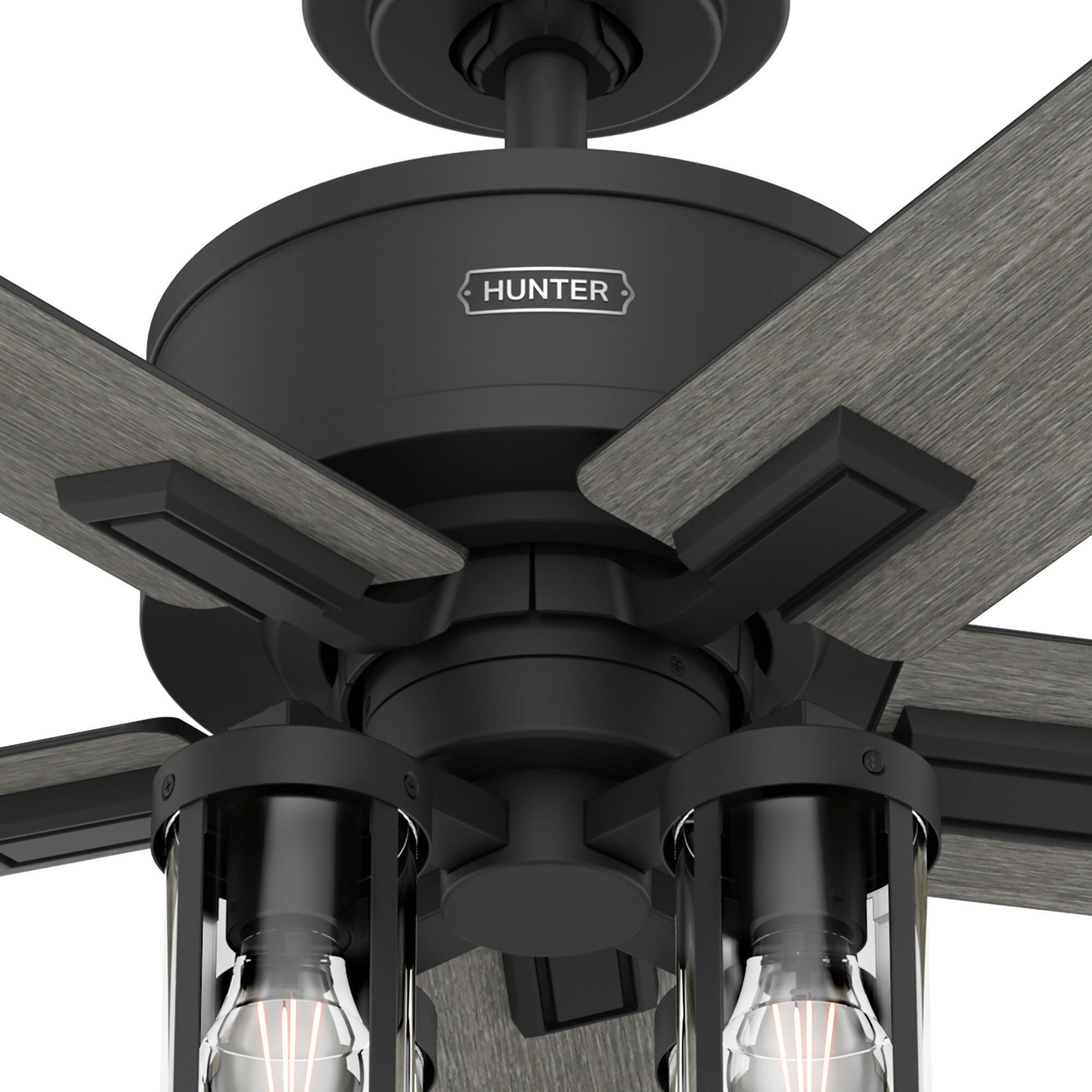 Astwood II 52 inch Matte Black with Dark Gray Oak and Matte Black Blades Ceiling Fan