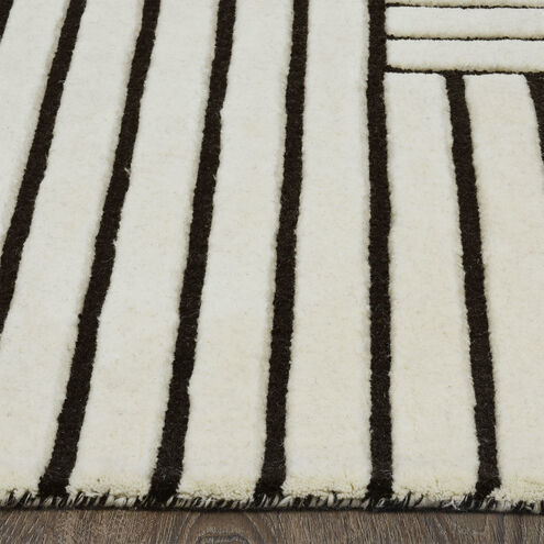 Arctica 157 X 118 inch Off-White and Black Indoor Rug, 9'10" X 13'1"
