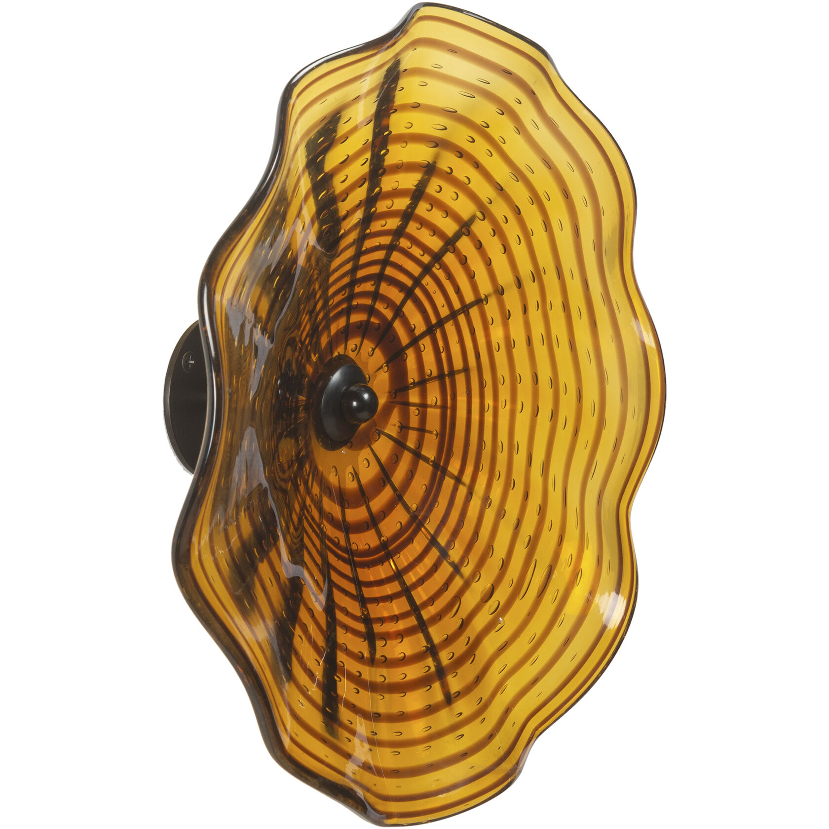 Rosslyn Amber Art Glass Wall Decor