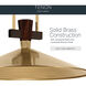 Tenon LED Lacquered Brass Pendant Ceiling Light