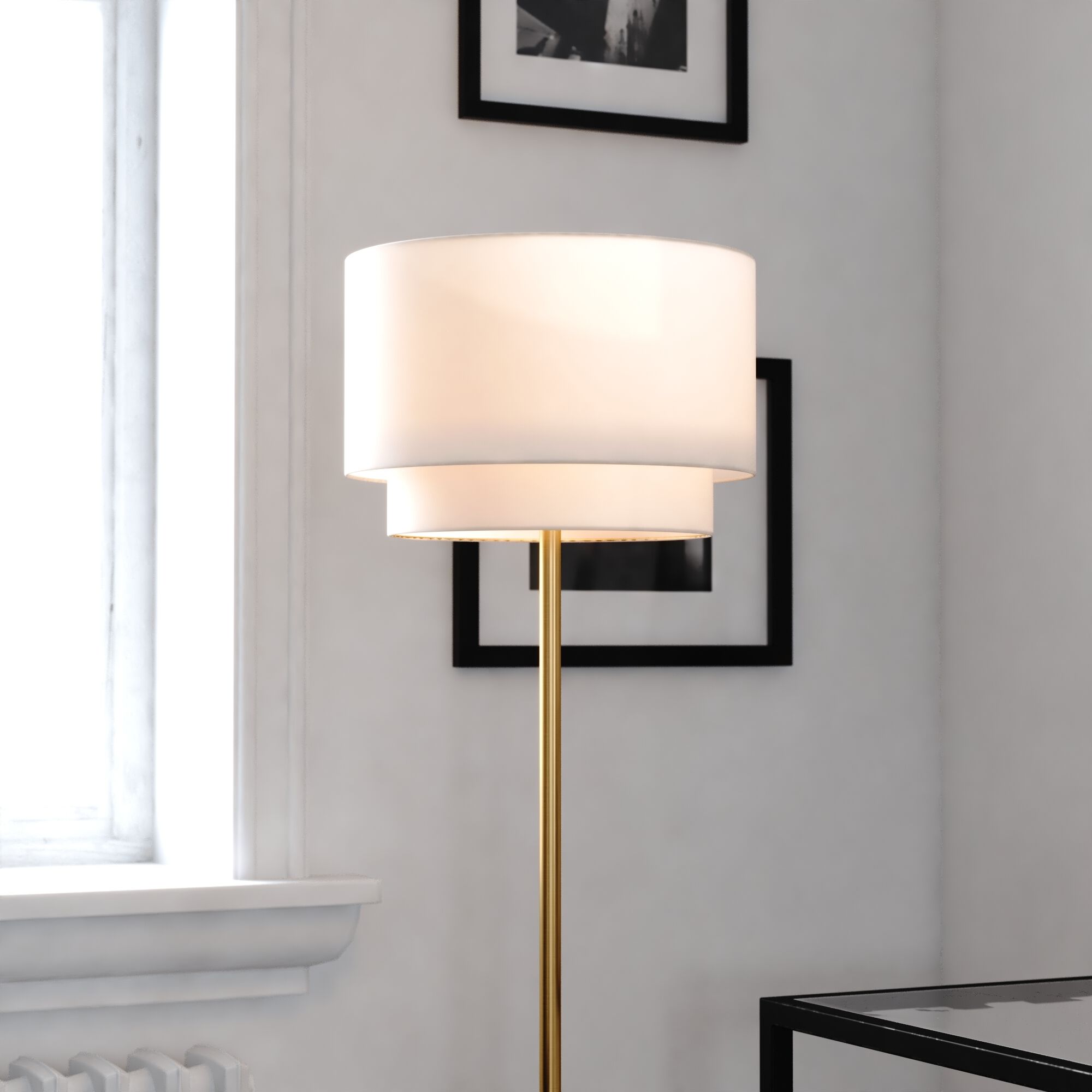 Burnaby 62.5 inch 100.00 watt Matte Brass Floor Lamp Portable Light