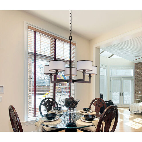 Nexus 5 Light 28 inch Oil Rubbed Bronze Single Tier Chandelier Ceiling Light