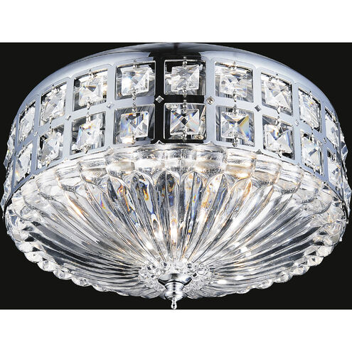 Bloome 4 Light 13 inch Chrome Bowl Flush Mount Ceiling Light