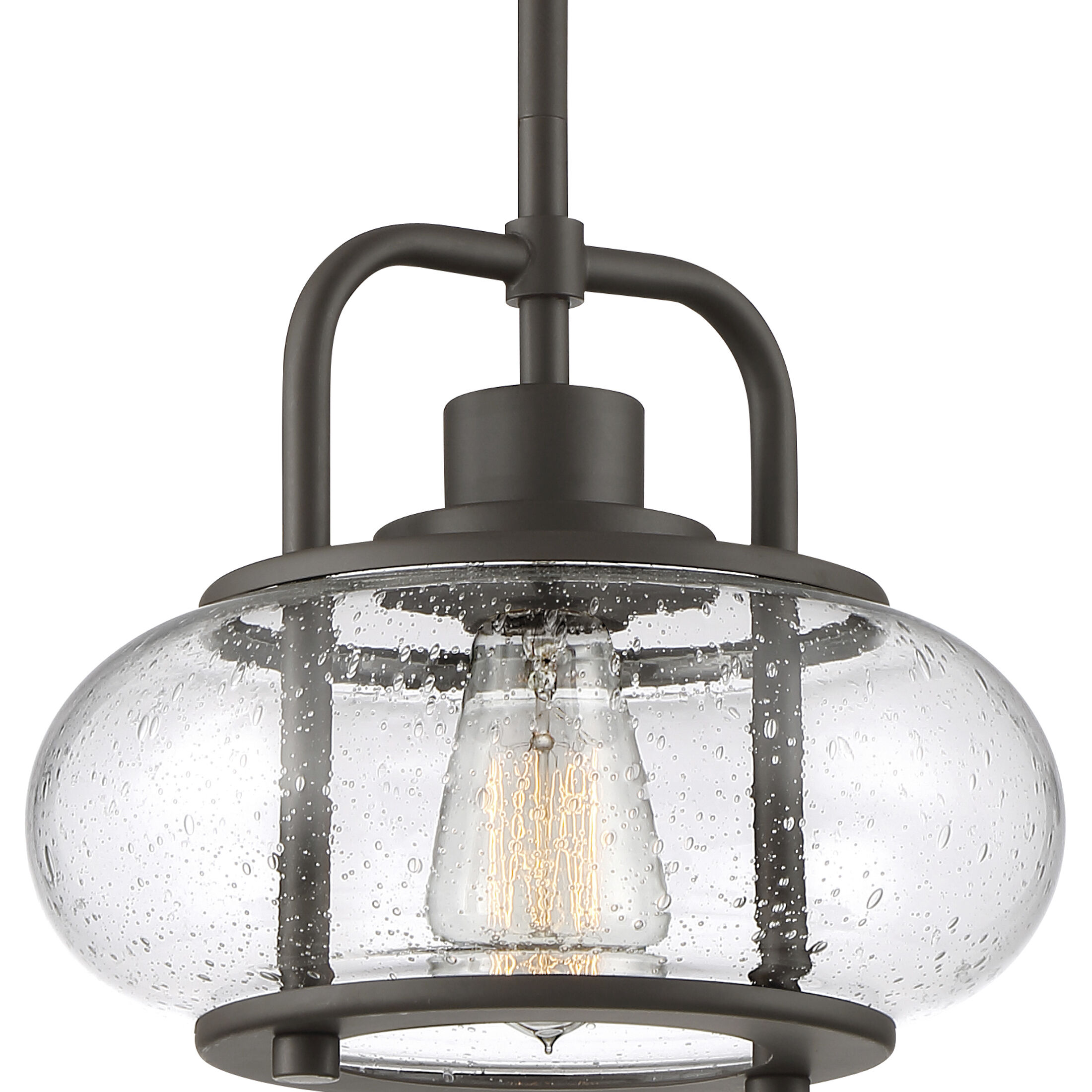 Trilogy 1 Light 10 inch Old Bronze Mini Pendant Ceiling Light