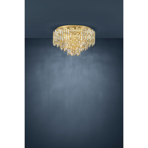 Calmeilles 10 Light 24.8 inch Brass Flush Mount Ceiling Light