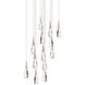 Beyond Hibiscus LED 20 inch Polished Nickel Multi-Light Pendant Ceiling Light, Square Canopy