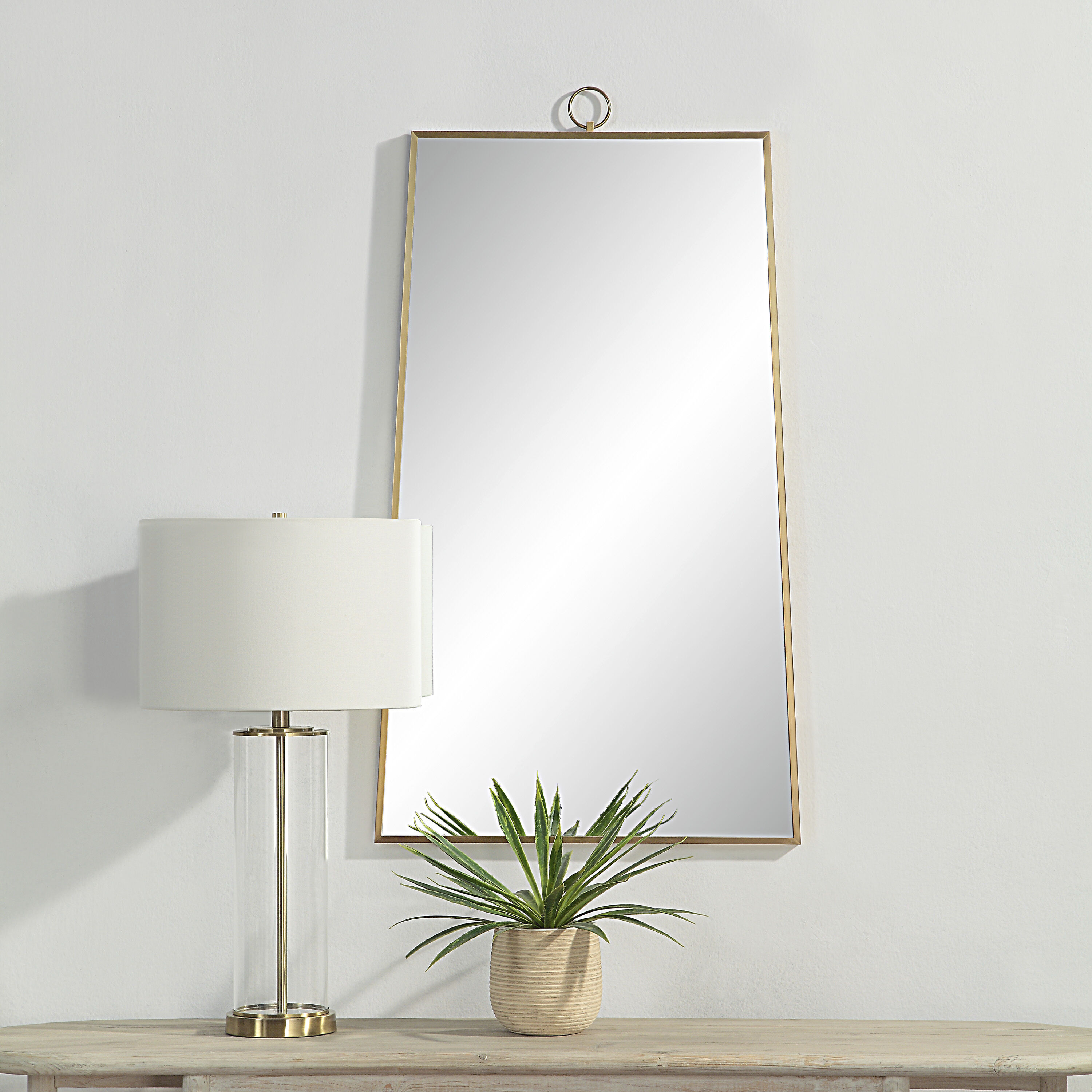 Ariadne 42.5 X 24 inch Burnished Brass Wall Mirror