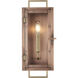 Spencer 1 Light 18 inch Antique Copper with Brass Accents Exterior Wall Mount