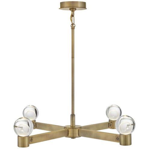 Lyric LED 32 inch Heritage Brass Chandelier Ceiling Light