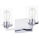 Fusion Collection - Cilindro 14.25 inch Clear Glass Bath Bar Wall Light in Polished Chrome