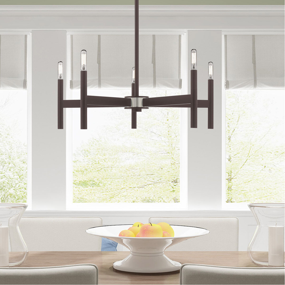 Copenhagen 5 Light 25 inch Bronze Chandelier Ceiling Light