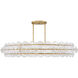 Rene 10 Light 60 inch Distressed Brass Chandelier Ceiling Light