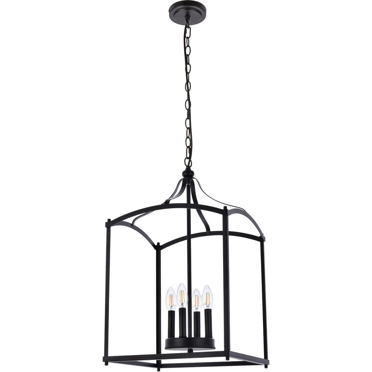 Janet 4 Light 15 inch Black Pendant Ceiling Light