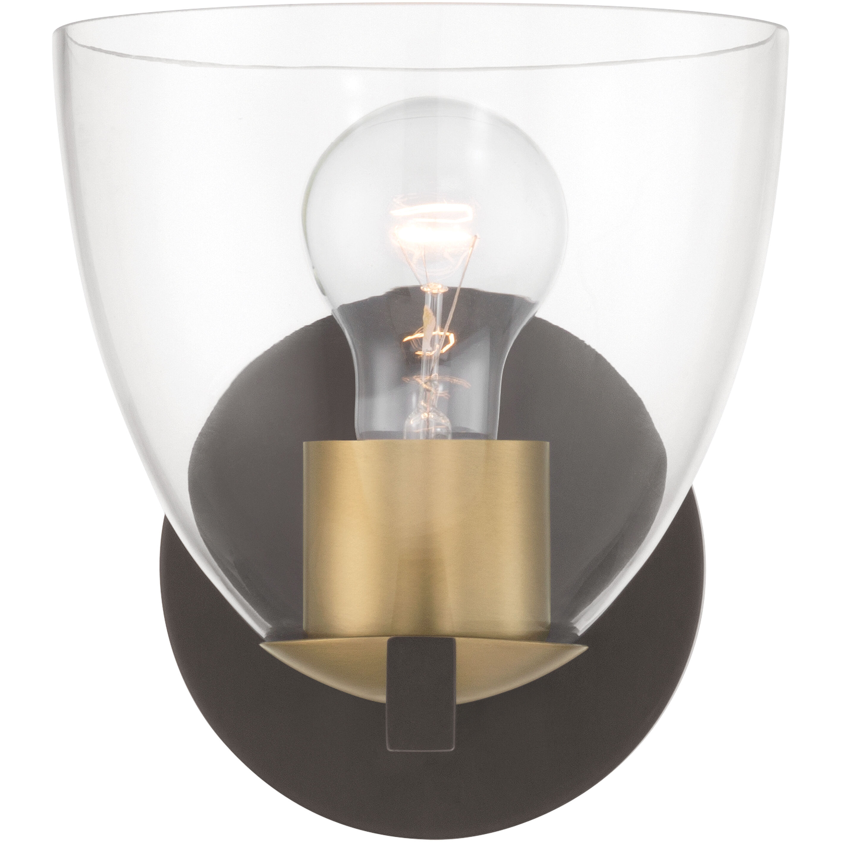 Noellea 1 Light 6.5 inch Dark Bronze and Legacy Brass Bath Sconce Wall Light