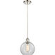 Ballston Athens 1 Light 8 inch Polished Nickel Mini Pendant Ceiling Light in Clear Glass, Ballston