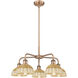 Ballston Bristol Natural II 5 Light 26 inch Antique Copper Chandelier Ceiling Light