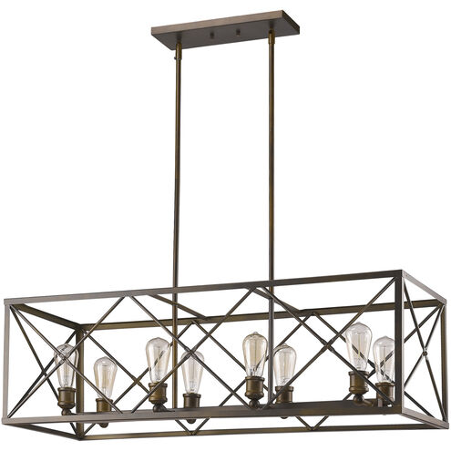 Brooklyn 8 Light 14 inch Oil Rubbed Bronze Pendant Ceiling Light