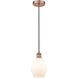 Edison Cindyrella LED 6 inch Antique Copper Mini Pendant Ceiling Light