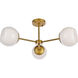 Briggs 3 Light 26 inch Brass Flush Mount Ceiling Light