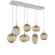 Cosmos Incandescent 7 Light 50.3 inch Beige Silver Linear Pendant Ceiling Light in Metallic Beige Silver, Bronze Cosmos, Multi-Port