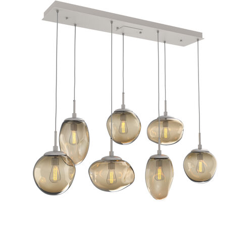 Cosmos Incandescent 7 Light 50.3 inch Beige Silver Linear Pendant Ceiling Light in Metallic Beige Silver, Bronze Cosmos, Multi-Port