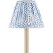 Lenore Blue and Ivory 6 inch Tapered Chandelier Shade