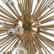 Starburst 31 Light 72 inch Satin Brass Chandelier Ceiling Light