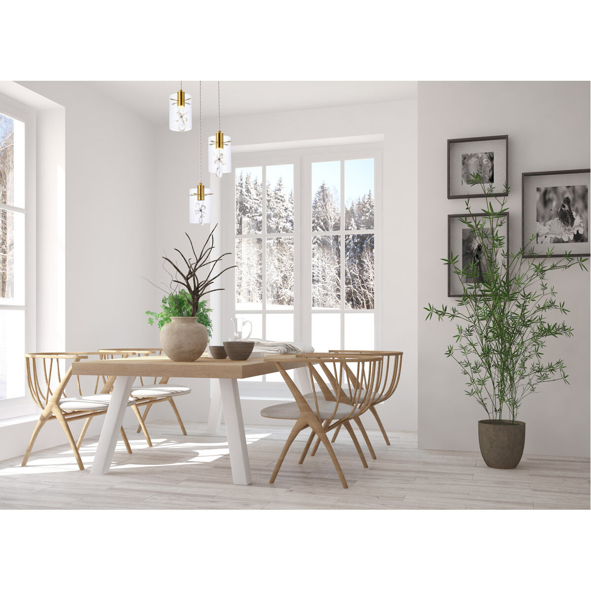 Elegant Lighting 5202D16G Hana 3 Light 16 inch Gold Pendant Elegant Lighting 5202D16G Hana 3 Light 16 inch Gold Pendant