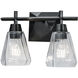 Arctic Vanity Light Wall Light in Acid Dipped Black