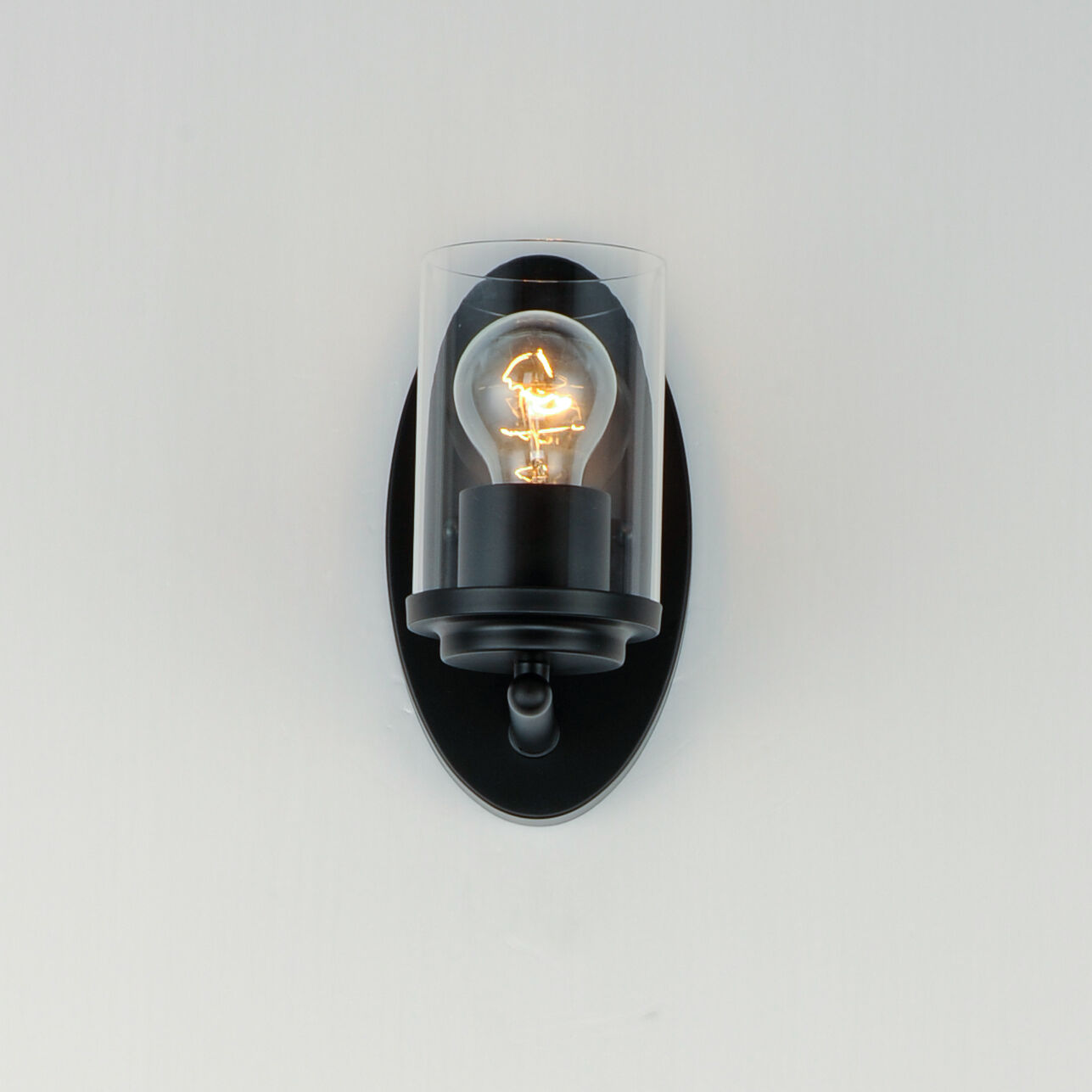 Corona 1 Light 5 inch Black Bath Vanity Wall Light in Clear