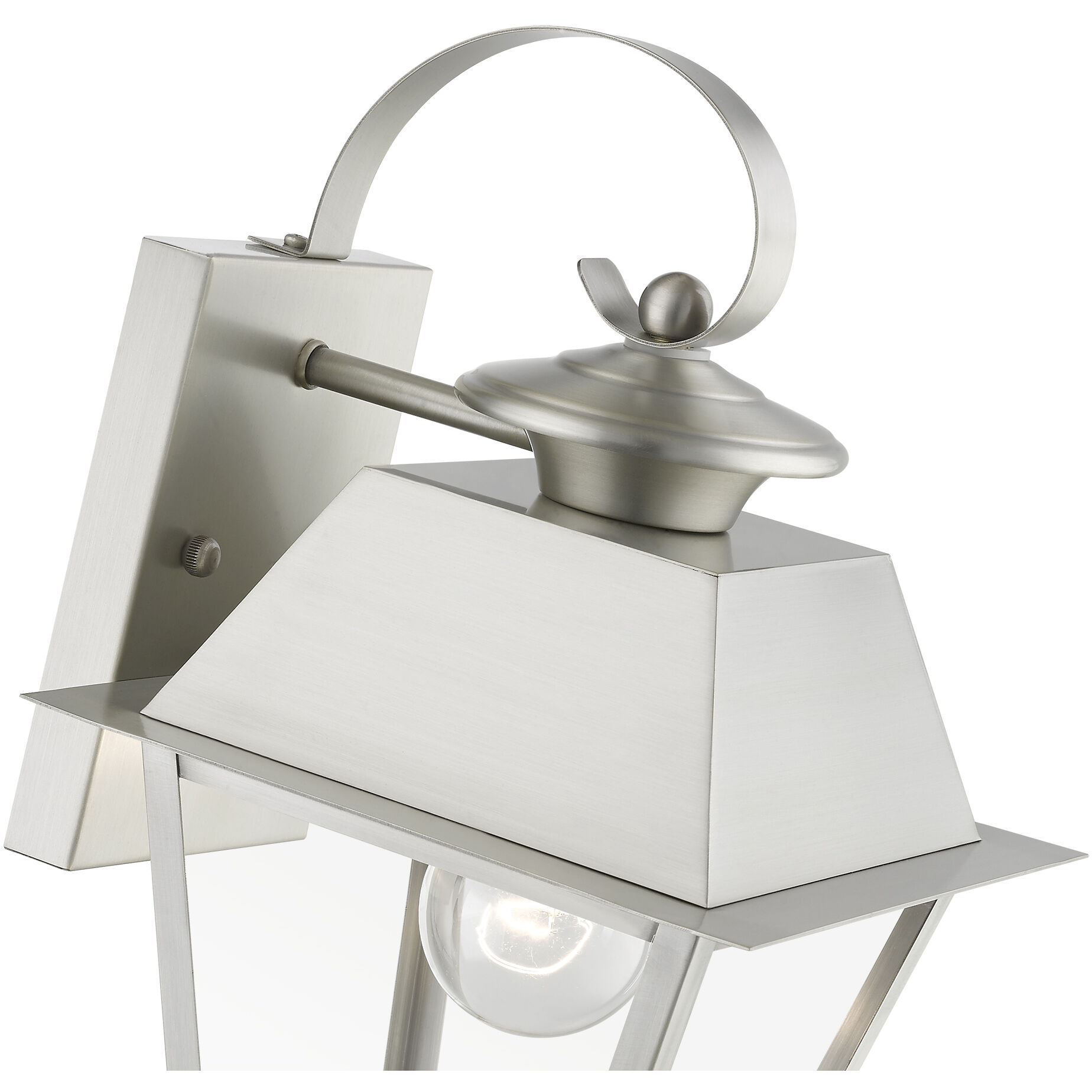 Wentworth 1 Light 13 inch Brushed Nickel Outdoor Small Wall Lantern