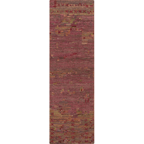 Rustic 96 X 30 inch Mauve, Rose, Burnt Orange Rug